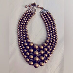 Vintage Brown Faux 4 layer Pearls